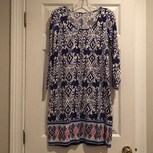 Lily Pulitzer ocean ridge dress blue elephants